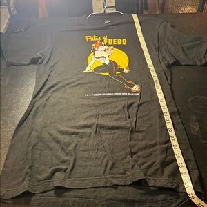 Black Graphic T-Shirt with Retro Design